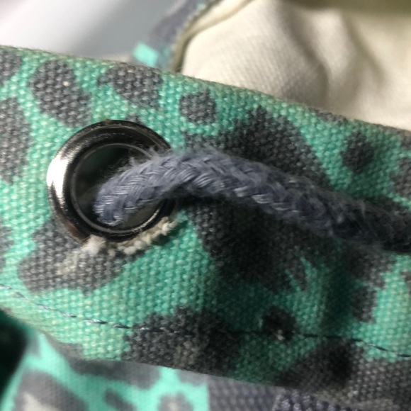 Victoria’s Secret PINK Leopard Print canvas travel laundry bag RARE - Picture 12 of 13